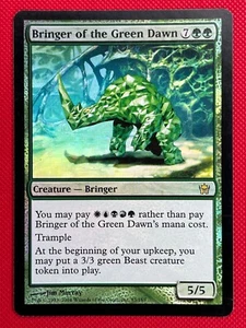 MTG Foil 1X Bringer of the Green Dawn X1 Fifth Dawn Magic - MP - Picture 1 of 2