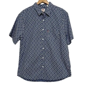 Levis Button Down Shirt Men's Size Large Short Sleeve One Pocket Standard Fit - Photo 1 sur 12