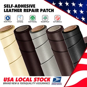 Leather Repair Tape Self-Adhesive Patch For Car Seat Furniture Sofa Upholstery - Picture 1 of 21