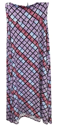NUEVA Maxi Falda LuLaRoe Mediana Roja Lavanda Azul Negra Cuadrados Geométricos Delgada Foto 1 de 4