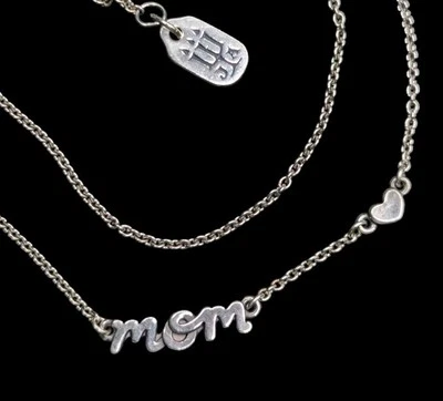 15-17" James Avery MAMÁ Corazón Amor Dije Plata Esterlina Cadena COLLAR Madre Foto 1 de 4