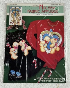 NOS Vtg Daisy Kingdom “Merry Kiss-Mas” No-Sew Fabric Appliqué #C101-1001-005 - Picture 1 of 4