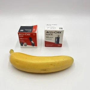 Accu-Chek Guide Test Strips (100) & FastClix Lancets (102) NEW IN BOX - Picture 1 of 11
