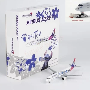 1:400 NG Models NG13134 Hawaiian Airlines A321neo N216HA Lilo & Stitch +Tractor - Picture 1 of 11