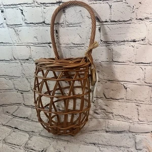 Handmade Woven Hanging Onion Basket Made In Lititz Pennsylvania - Picture 1 of 5