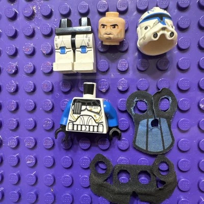 Lego Star Wars Phase 2 Captain Rex 501st Minifigure sw0450 Set 75012 TORSO CRACK - Image 1 of 4