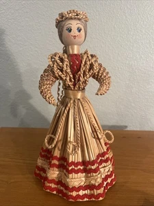 Russian Folk Art Straw Doll 10” - Picture 1 of 9