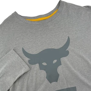 Under Armour Project Rock Langarmshirt Herren grau Training Gym Medium - Bild 1 von 5
