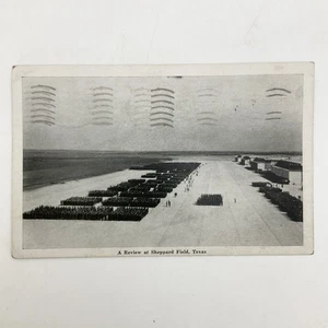 Postcard Sheppard Field Texas Military Posted 1942 Troop Review - Picture 1 of 7
