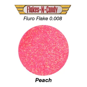 METAL FLAKE GLITTER (0.008) 30g FLURO PEACH - Picture 1 of 2