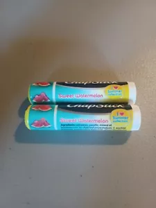 CHAPSTICK SWEET WATERMELON Flavor Lip Balm lotto di 2 nuovi e sigillati GUSTOSI! - Foto 1 di 2