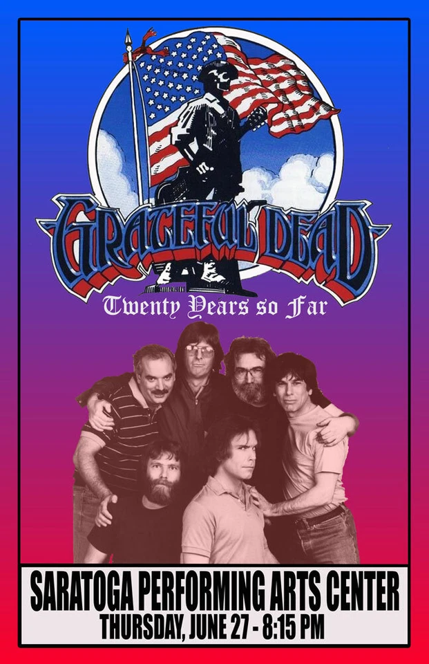GRATEFUL DEAD REPLICA 1985 CONCERT POSTER - Image 1 of 1