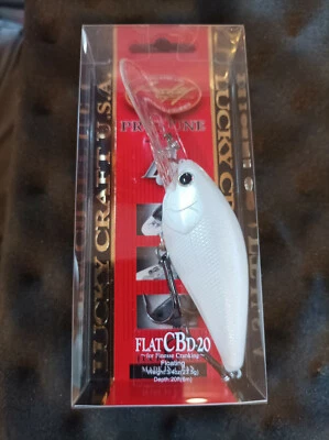 Lucky Craft "Flat CB D-20" Pro Tune Series # Pearl Flake White - Bild 1 von 3