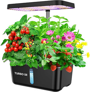 Hydroponic Growing System 8 Pods Indoor Herb Garden With LED Grow Light And Pump