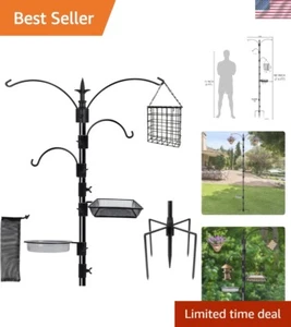 Bird Feeding Station Kit, 90" x 23" Birds Feeder Pole, Planter Hanger, Multi ... - Picture 1 of 8