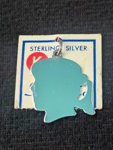 Colgante Spencer Co. Plata Esterlina Grabable Niñas Perfil Dije De Colección 925 - Imagen 1 de 4