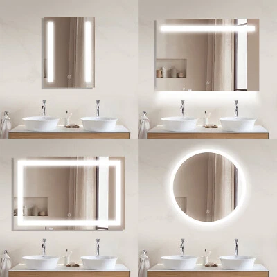 Bathroom LED Mirror Anti-fogging Wall Mounted Mirror Illuminated 500-1200mm - image 1 of 4