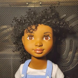 Muñeca Healthy Roots Zoe 18 pulgadas usada con ropa cabello texturizado rizado - Imagen 1 de 7