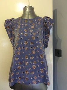 H&M Size 14 Blue Floral Top - Picture 1 of 6