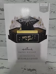 HALLMARK PAPER WONDER Congrats Hats Off To You 3D POP UP Greeting Card - Picture 1 of 5