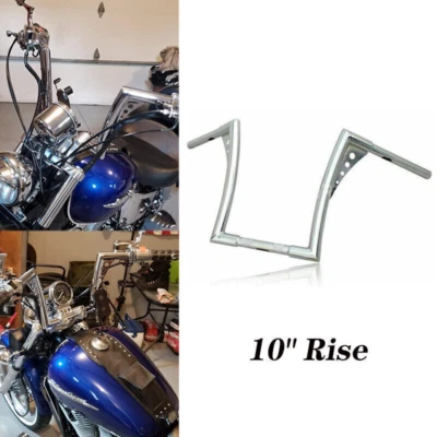 10" Rise 1 1/4" Rise Ape Hanger Handlebar for Honda Valkyrie VTX1300 Shadow Aero - Image 1 of 4