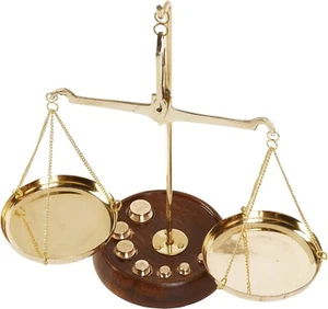 Vintage Collectible Brass Weight Scale Home Decor Antique Weight Balancing Scale - Picture 1 of 6
