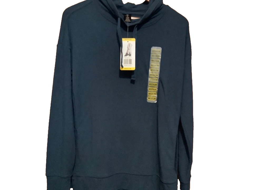 Active Life Hoodie Women's Medium Tuscan Teal Pullover Super Soft Modal Blend