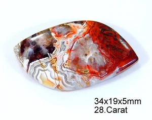 Piedra preciosa cabujón forma elegante ágata encaje multi loco 100 % natural 28 quilates CE = 012 - Imagen 1 de 5