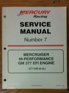Mercury Racing Service Manual Number 7, Mercruiser gm EFI 377 90-840500 2000 - Bild 1 von 1
