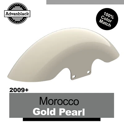 Guardabarros delantero corto Morocco Gold Pearl Holeshot Performance 19" para Harley 09+ Foto 1 de 4