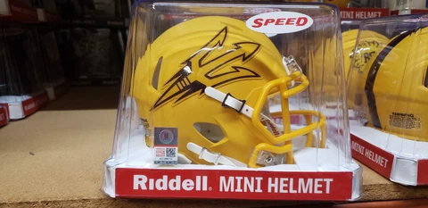 ARIZONA STATE SUN DEVILS YELLOW PITCHFORK  SPEED  MINI HELMET RIDDELL NEW IN BOX Cover