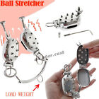 CBT Male Ball Stretcher Squeezer Testicle Spiked Metal Device Scrotum Pendant