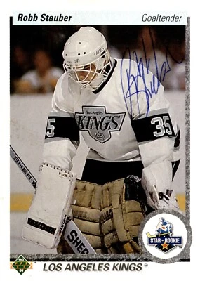 Robb Stauber - Signed 1990-91 Upper Deck Star Rookie Card #165 - Image 1 of 2