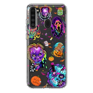 Für Samsung Galaxy A21 Stoßfeste Hülle Halloween Neon Figuren - Bild 1 von 6