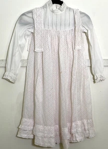 Vintage Little Girl's Dress in Cotton Batiste YY435 - Picture 1 of 10