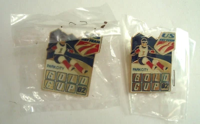 2002 GOLD CUP Park City, UT United States Olympic Ski Team Dannon - 2 pin lot - Image 1 of 2