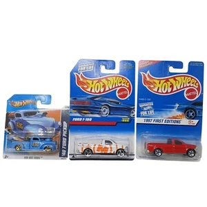 3Hot Wheels Trucks Ford F-150 & '40 Ford Pickup 1997 First Editions NEW #D-16 - Picture 1 of 7