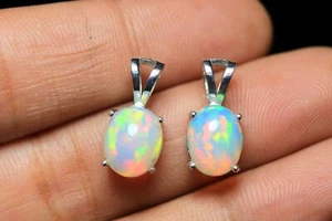 High Quality Multi Fire Opal Sterling 925 Silver Pendant, Anniversary Pendant - Picture 1 of 8