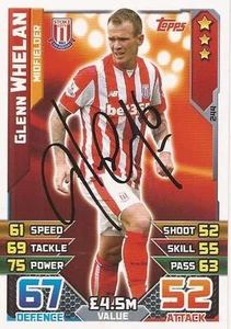 GLENN WHELAN SIGNED STOKE 2015/2016 MATCH ATTAX TRADING CARD+COA - Picture 1 of 1