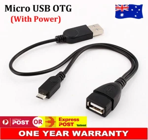 Micro USB OTG Cable For Samsung Galaxy i9250 i9300 i9500 N7000 N7100 + Power - Picture 1 of 6