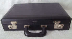 Vintage Stebco Aktentasche Ultimate Vinyl beschichtet Reisekoffer schwarz ohne Schlüssel - Bild 1 von 17