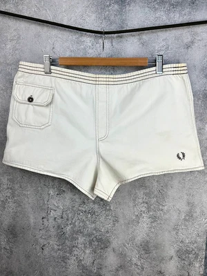 Pantalones Cortos Tenis Vintage Fred Perry Ropa Deportiva Blancos Hechos en Gran Bretaña Años 70 80 Talla XL Foto 1 de 4