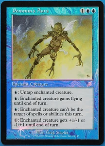 Pemmin's Aura FOIL Scourge HEAVILY PLD Blue Uncommon CARD (506012) ABUGames - Picture 1 of 2