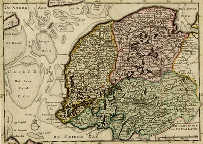 Antique Map-TOPOGRAPHY-FRIESLAND-NETHERLANDS-Anonymous-ca. 1790 - Image 1 of 4