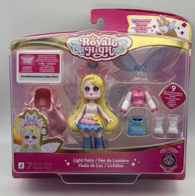 Royale High Deluxe Light Fairy Fashion Doll 7.5cm Figure with Virtual Item Code