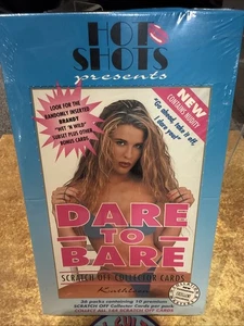 New 1994 HOT SHOTS DARE TO BARE SCRATCH OFF COLLECTOR CARDS SEALED BOX 36 PACKS - Picture 1 of 7