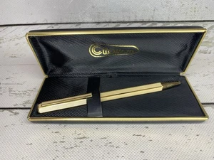 Vintage Zitat Kugelschreiber mit schwarz goldenem Etui blaue Tinte FUNKTIONIERT! - Bild 1 von 6