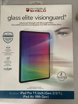 ZAGG (Glass Elite VisionGuard+) for Apple iPad Pro 11-inch (Gen 3/2/1) & Air 4th - Image 1 of 2