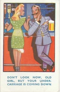 WORLDWIDE-POSTCARD Old Rare Comic Postcard 1940s Lot.31 - Picture 1 of 3