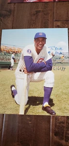 1988 ERNIE BANKS SIGNED AUTO 8X10 COLOR PHOTO CHICAGO CUBS MR. CUB HALL OF FAME - Picture 1 of 1